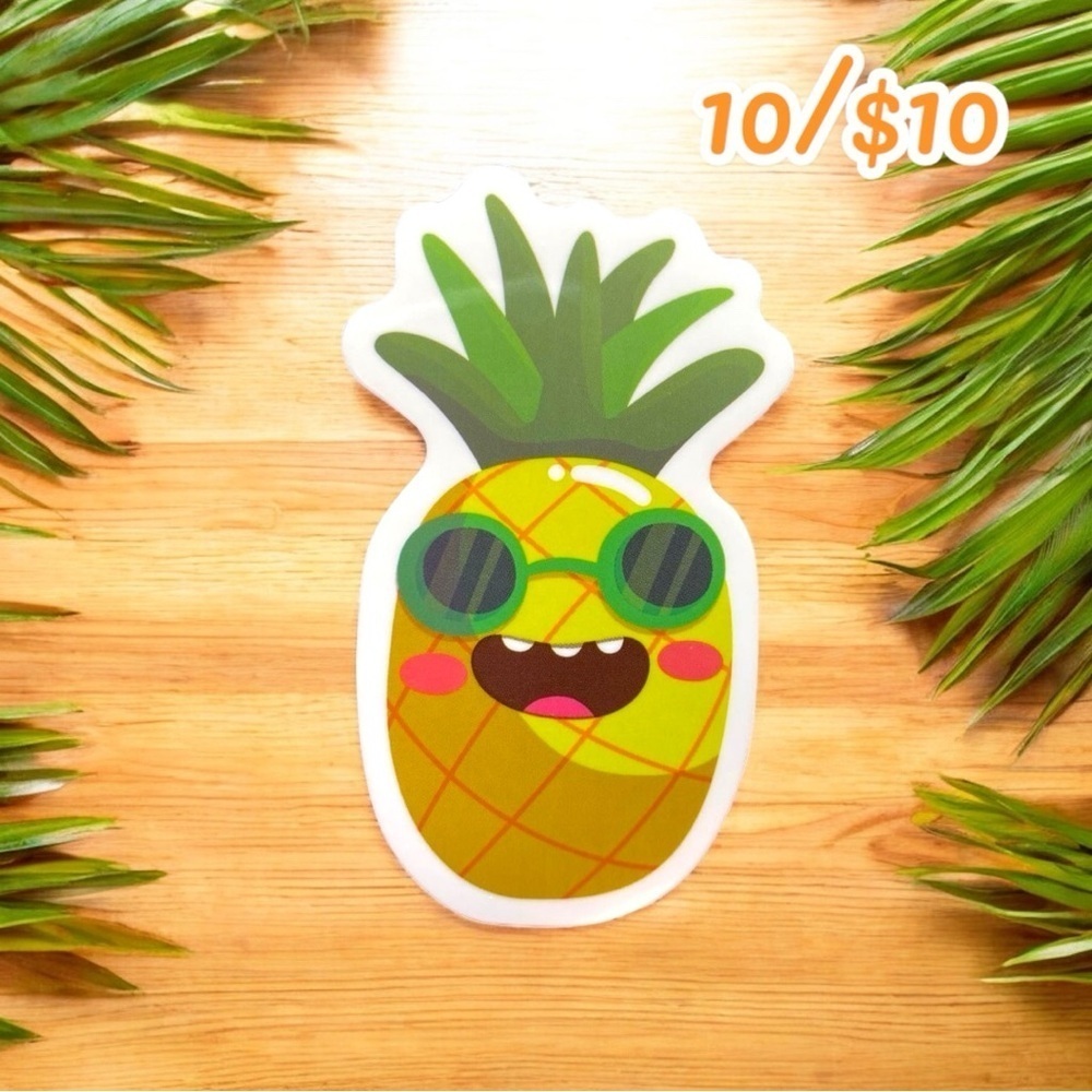 10 / $10 - Cute Pineapple with Sunglasses Sticker